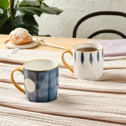 Discount Canarie 2 Piece Stoneware Mug Set, 350ml, Multicolour Mugs