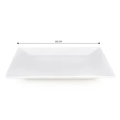 New Carmen Trend Porcelain Side Plate, 22cm, White Side Plates