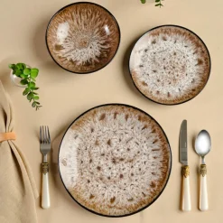 Online Catania 12-Piece Reactive Glaze Dinner Set for 4 People, Multi See All Dinner Sets|Reactive Glaze Dinner Sets