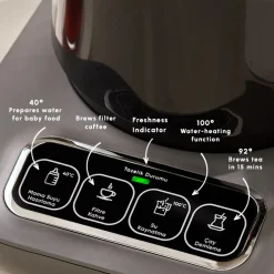 Best Caysever Robotea Pro 4 in 1 Talking Automatic Tea Maker Kettle and Filter Coffee Maker, 2500W, Space Grey Tea Machines