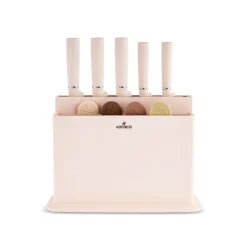 Clearance Chef’s Harmony 10-Piece Knife & Chopping Board Set, Beige Knife Sets