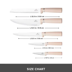 Clearance Chef’s Harmony 10-Piece Knife & Chopping Board Set, Beige Knife Sets
