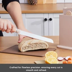 Clearance Chef’s Harmony 10-Piece Knife & Chopping Board Set, Beige Knife Sets