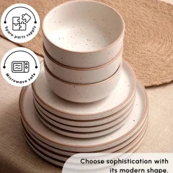 Online Chicago Dot 18-Piece Stoneware Dinner Set for 6 People, Multi See All Dinner Sets|Stoneware Dinner Sets