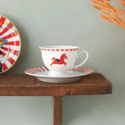 Outlet Circus 2 Piece Espresso Turkish Coffee Cup Set for 1 People, 90ml, Multi Espresso & Turkish Coffee Cup Sets