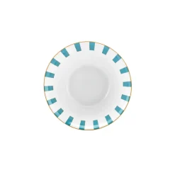 Circus Porcelain CerealSoup Bowl, 14cm, White Blue Gold Bowls