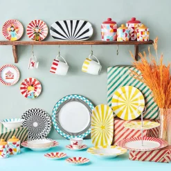 New Circus Porcelain 2-Tier Cake Stand, 27cm, Multi Serving Platters