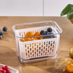 Online Citrus Vegetable / Fruit Storage Container, M, White Storage Containers