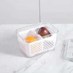Online Citrus Vegetable / Fruit Storage Container, M, White Storage Containers