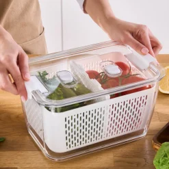 Outlet Citrus Vegetable / Fruit Storage Container, S, White Storage Containers