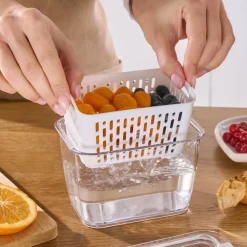 Outlet Citrus Vegetable / Fruit Storage Container, S, White Storage Containers