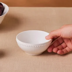 Hot Cody New Generation Bone Snack Bowl, 12cm, White Bowls