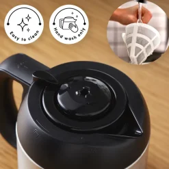 Hot Coffee Art Aroma Thermal Carafe Filter Coffee Machine, 1.2L, 1000 W, Inox Coffee Machines|Filter Coffee Machines