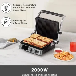 Discount Compact Steel Pro Sear and Grill Inox 2008 Grill and Sandwich Toaster, 2000W Sandwich Toasters