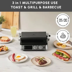 Discount Compact Steel Pro Sear and Grill Inox 2008 Grill and Sandwich Toaster, 2000W Sandwich Toasters