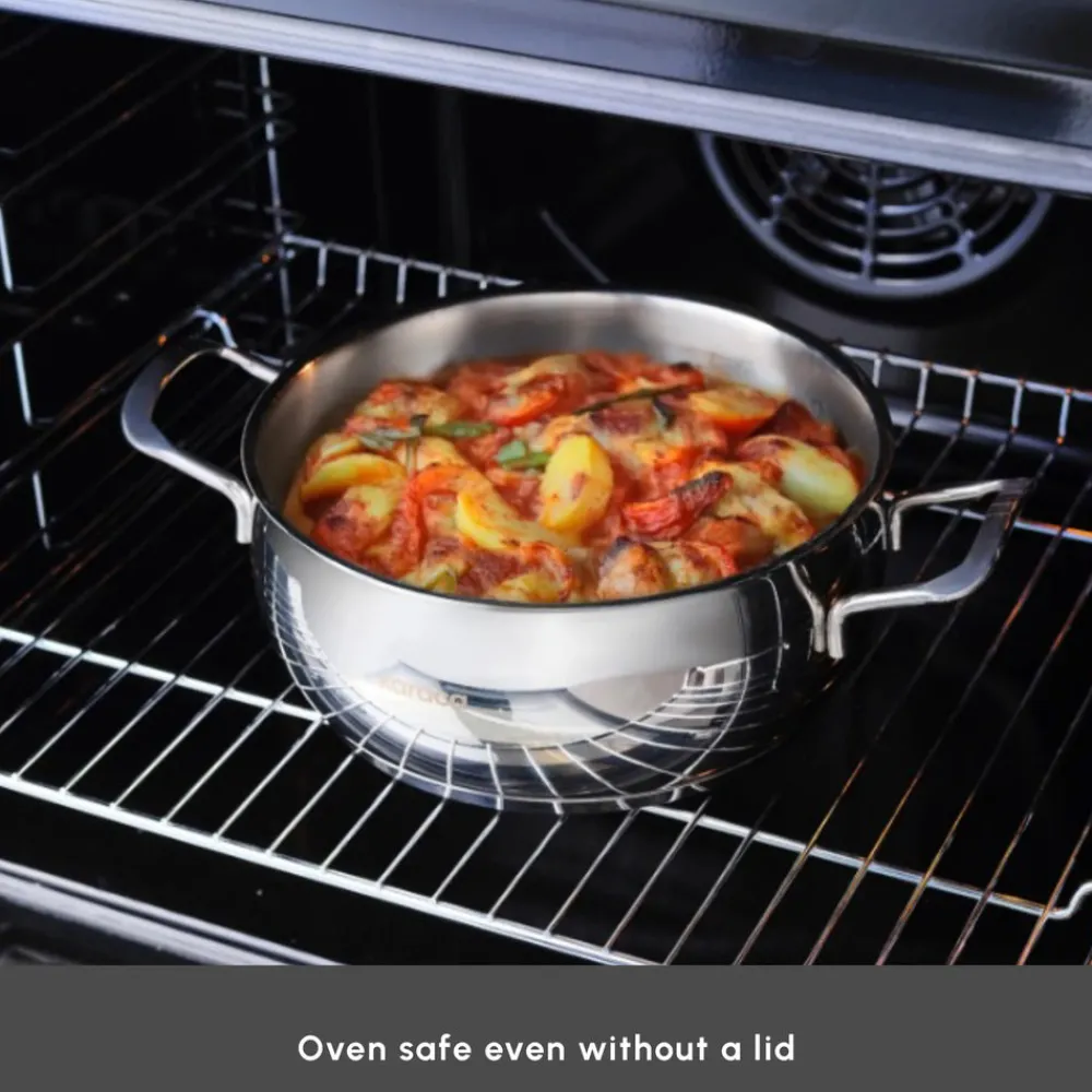 Clearance Cook & Store 13-Piece Stainless Steel Induction Cookware Set, Silver Stainless Steel Cookware Sets