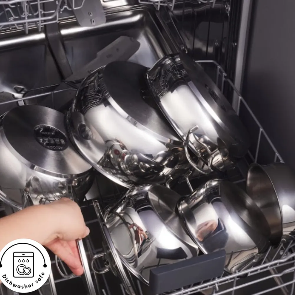 Clearance Cook & Store 13-Piece Stainless Steel Induction Cookware Set, Silver Stainless Steel Cookware Sets