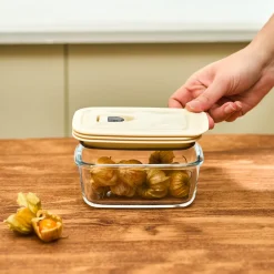 Online Cream Vacuum Storage Container, 0.4L, Transparent Storage Containers