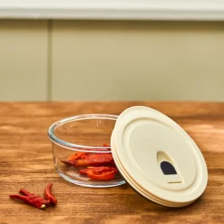 Hot Cream Vacuum Storage Container, 0.39L, Transparent Storage Containers