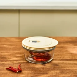 Hot Cream Vacuum Storage Container, 0.39L, Transparent Storage Containers