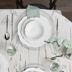 Sale Daisy 12-Piece Bone China Dinner Set for 4 People, White See All Dinner Sets|Bone China Dinner Sets