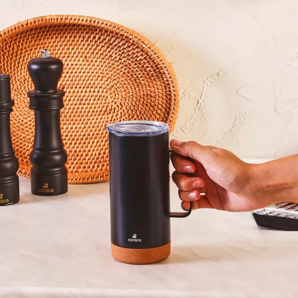 Outlet Darkness Stainless Steel Flask, 480ml, Black Stainless Steel Flasks