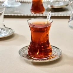 Best Deniz 19-Piece Turkish Tea Set for 6 People, 130ml, Multi Turkish Tea Sets