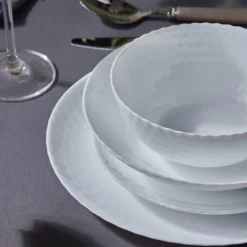Diamond 24-Piece Glass Dinner Set for 6 People, White See All Dinner Sets|Glass Dinner Sets