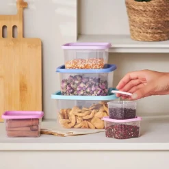 Best Dora Purple 6 Piece Storage Container Set, Multi Storage Containers