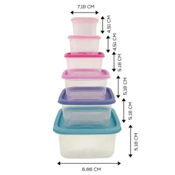 Best Dora Purple 6 Piece Storage Container Set, Multi Storage Containers