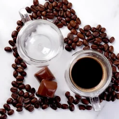 Hot Double Wall Borosilicate Glass Cup Set with Handle for 2 People, 150ml, Transparent Coffee Glasses