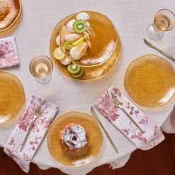 Online Dune Glass 7-Piece Serveware Set for 6 People, Brown See All Serveware Sets|Glass Serveware Sets