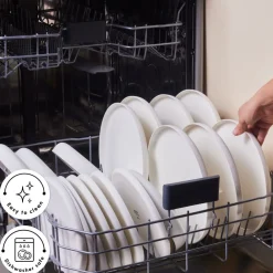 Discount Earth Collection Matte Glaze 55-Piece Porcelain Dinner Set for 12 People, White See All Dinner Sets|Porcelain Dinner Sets