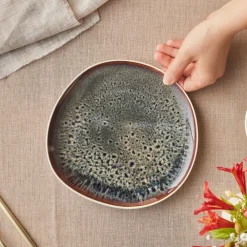 Best Earth Collection New Galactic Reactive Glaze Dessert/Side Plate, 22cm, White Side Plates