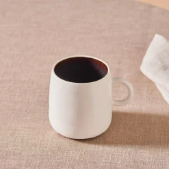 Hot Earth Collection New Galactic Reactive Glaze Mug, 400ml, White Mugs