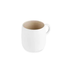 Hot Earth Collection New Cupid Reactive Glaze Mug, 400ml, Beige White Mugs