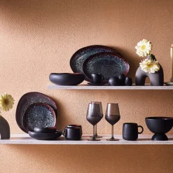 New Earth Collection New Galactic Reactive Glaze Serving Platter, 30cm, Serving Platters