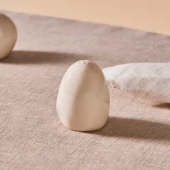 Online Earth Collection New Cupid Reactive Glaze Salt Shaker, 7cm, Beige White Salt And Pepper Shakers