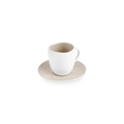 Online Earth Collection New Cupid Reactive Glaze Espresso Turkish Coffee Cup Set, 90ml, Beige White Espresso & Turkish Coffee Cup Sets