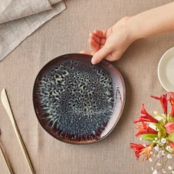 New Earth Collection New Galactic Reactive Glaze Dessert/Side Plate, 22cm, Side Plates