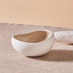 Discount Earth Collection New Cupid Cereal/Soup Bowl, 15cm, Beige White Bowls