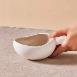 Discount Earth Collection New Cupid Cereal/Soup Bowl, 15cm, Beige White Bowls