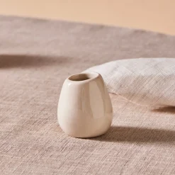 Outlet Earth Collection New Cupid Reactive Glaze Toothpick Holder, 5cm, Beige White Salt And Pepper Shakers