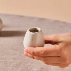 Outlet Earth Collection New Cupid Reactive Glaze Toothpick Holder, 5cm, Beige White Salt And Pepper Shakers