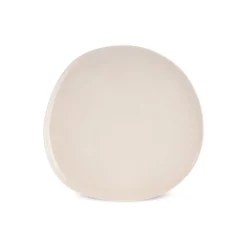 Earth Collection New Cupid Reactive Glaze Dinner Plate, 27cm, Beige White Dinner Plates