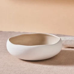 Discount Earth Collection New Cupid Pasta Bowl, 21cm, Beige White Pasta Bowls