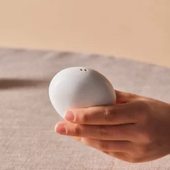 Outlet Earth Collection New Galactic Reactive Glaze Pepper Shaker, 6cm, White Salt And Pepper Shakers