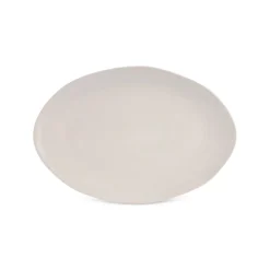 Hot Earth Collection New Cupid Serving Platters, 30cm, Beige White Serving Platters