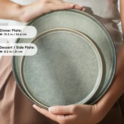 Best Earth Collection Skal 55-Piece Stoneware Dinner Set for 12 People, Grey See All Dinner Sets|Stoneware Dinner Sets