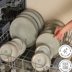 Best Earth Collection Skal 55-Piece Stoneware Dinner Set for 12 People, Grey See All Dinner Sets|Stoneware Dinner Sets